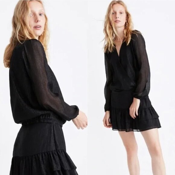 MADEWELL Shimmer Lyric Wrap Top Size XS - Picture 1 of 12